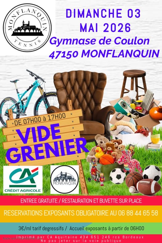 VIDE GRENIER DU TC MONFLANQUIN