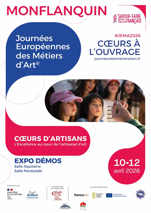 🎨 10èmes Journées Européennes des Métiers d’Art à Monflanquin