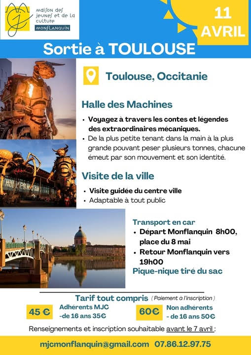 🌟 Sortie à Toulouse avec la MJC ! 🌟