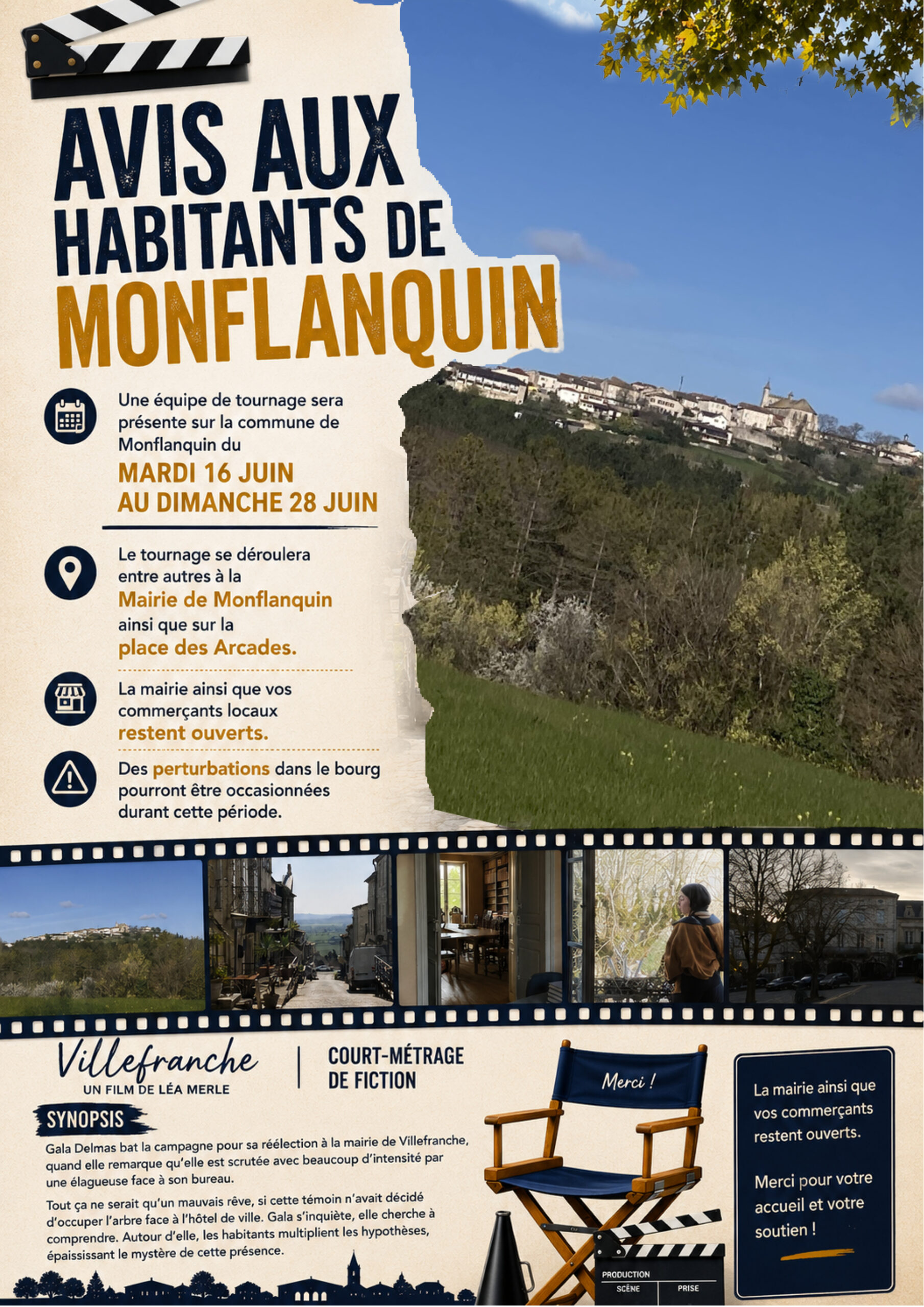 CASTING COURT-MÉTRAGE À MONFLANQUIN