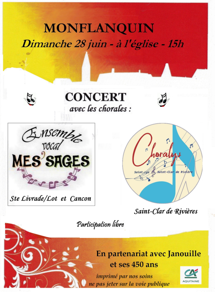 CONCERT DE CHORALES À MONFLANQUIN