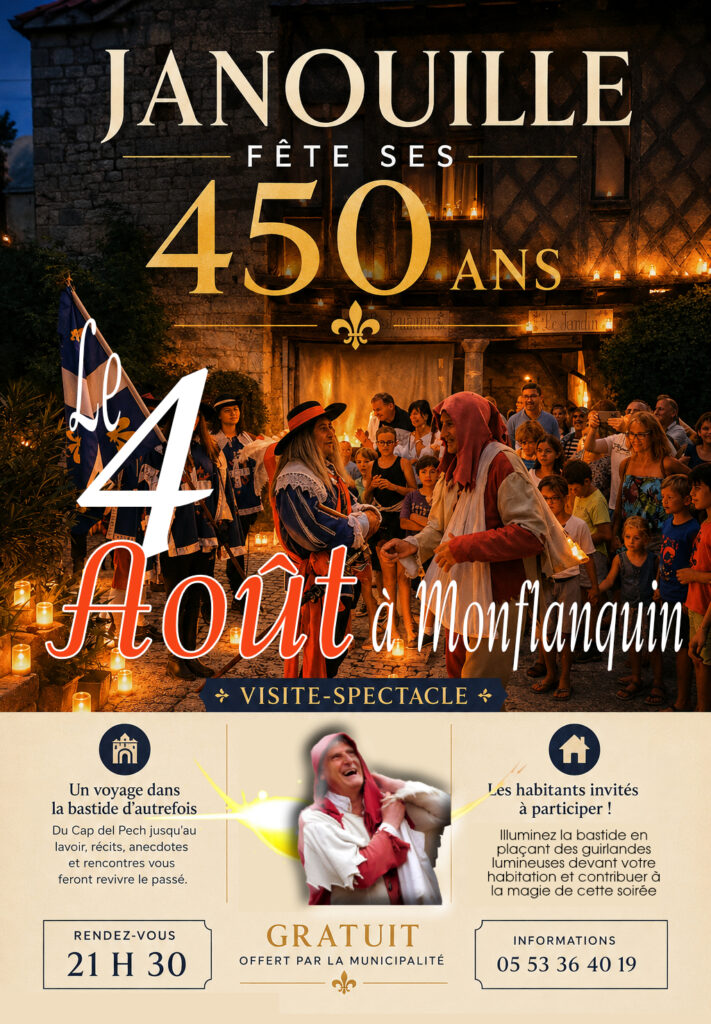 VISITE-SPECTACLE DE JANOUILLE Janouille fête ses 450 ans !