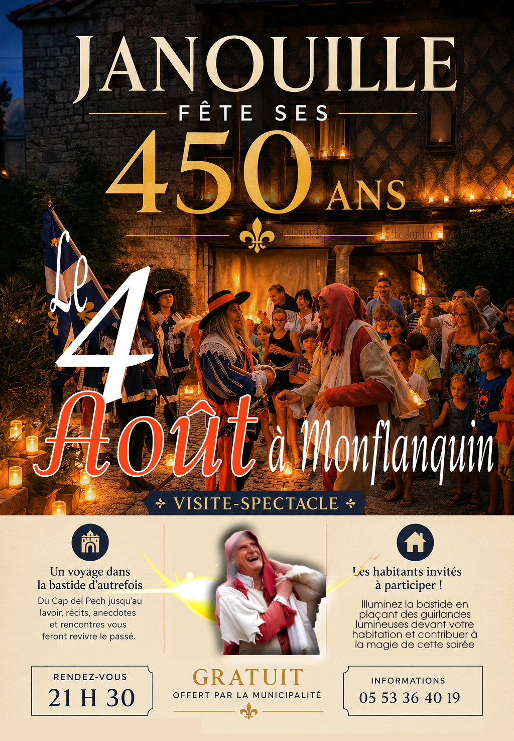 VISITE-SPECTACLE DE JANOUILLE Janouille fête ses 450 ans !
