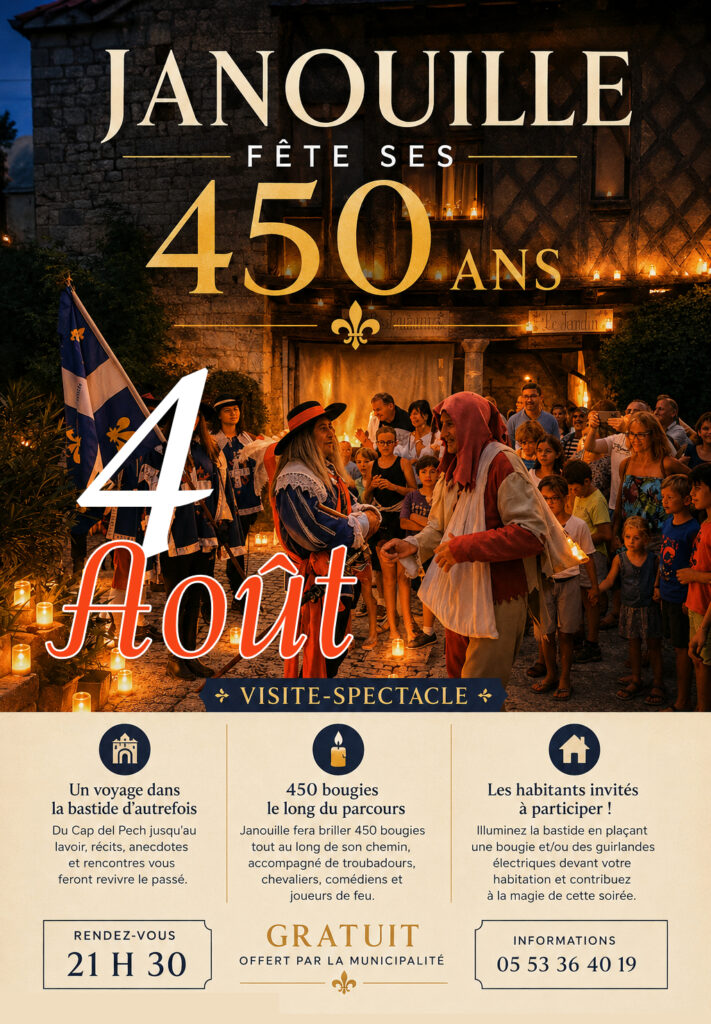 VISITE-SPECTACLE DE JANOUILLE Janouille fête ses 450 ans !