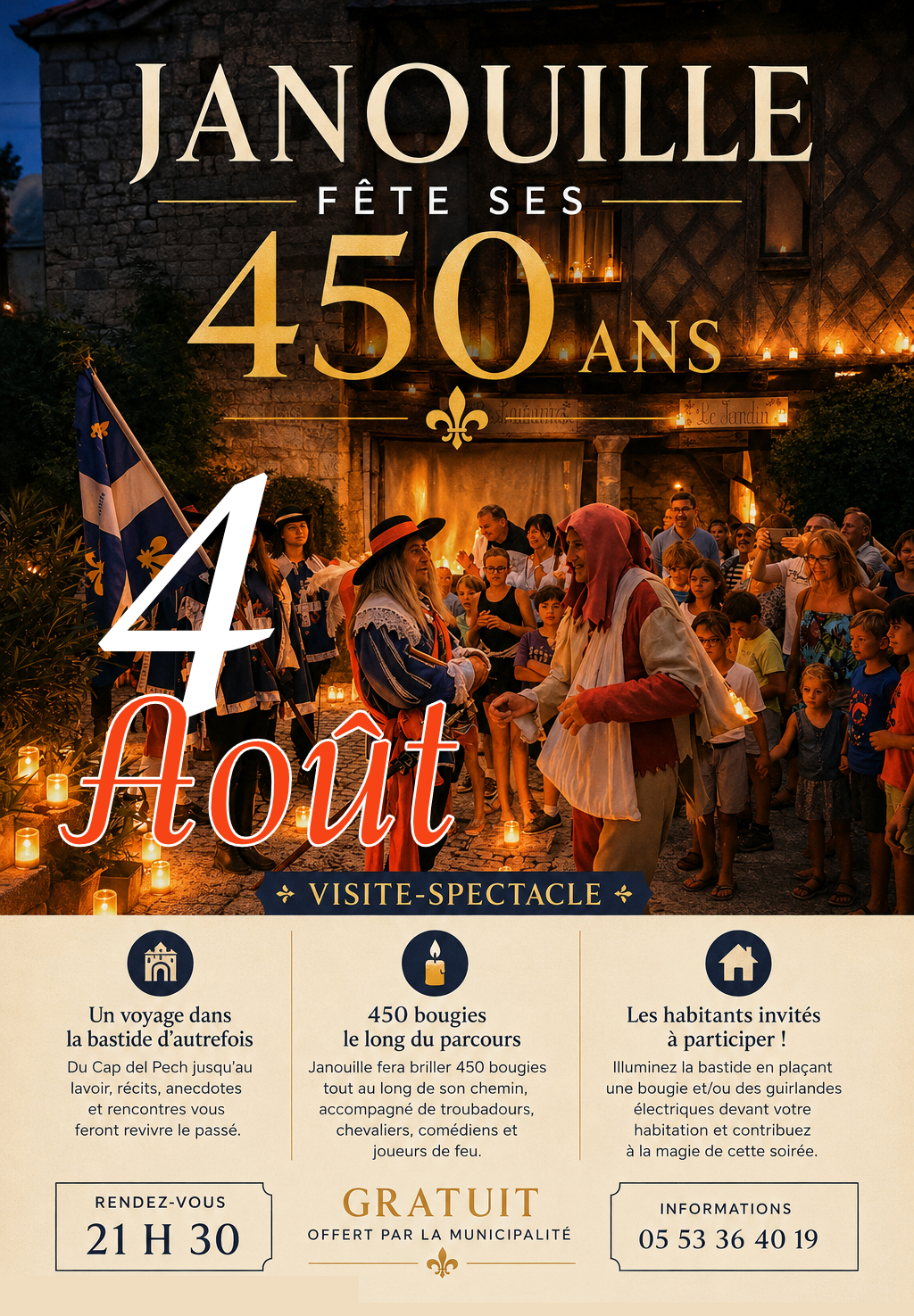 VISITE-SPECTACLE DE JANOUILLE Janouille fête ses 450 ans !