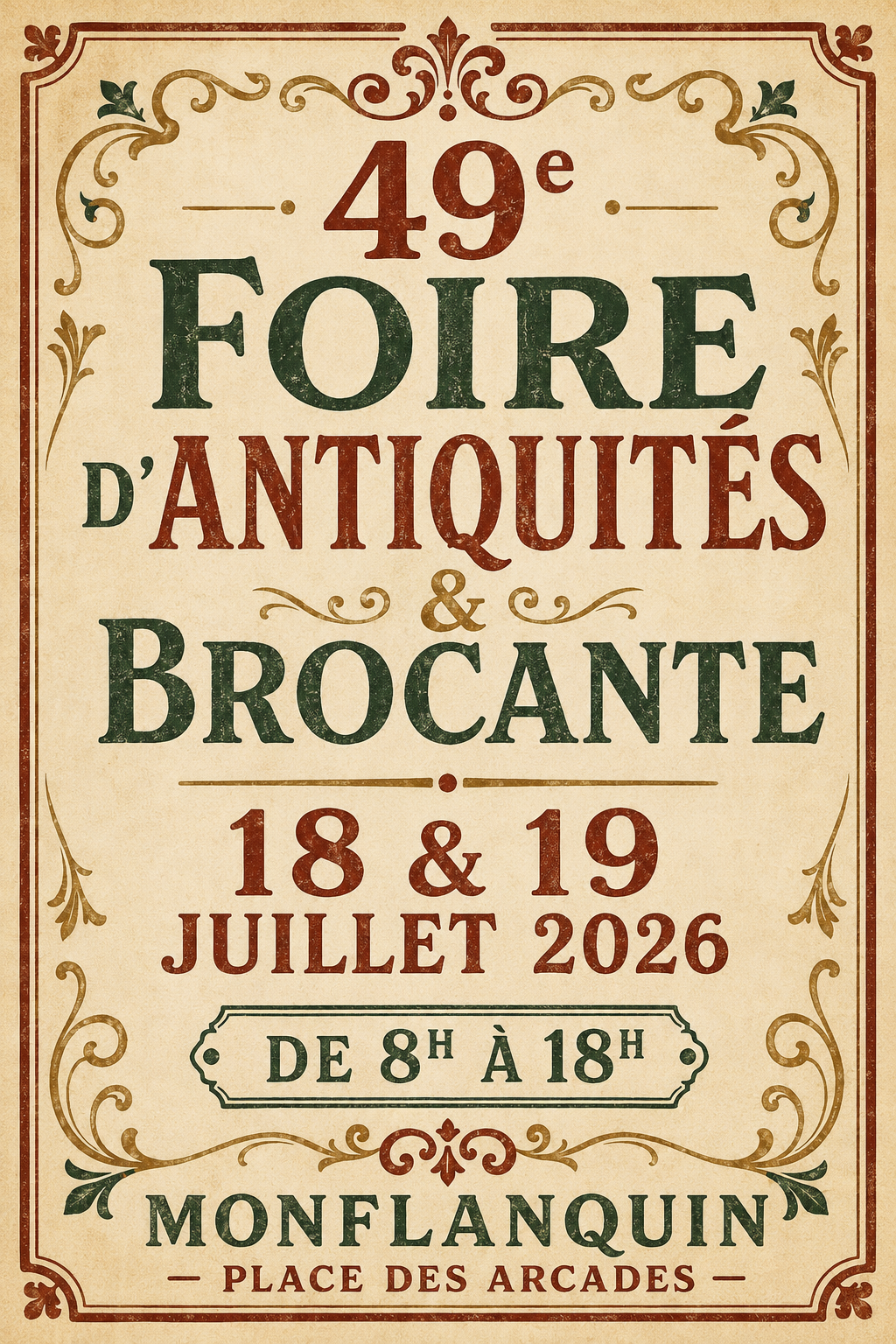 49ᵉ Foire d'Antiquités & Brocante de Monflanquin