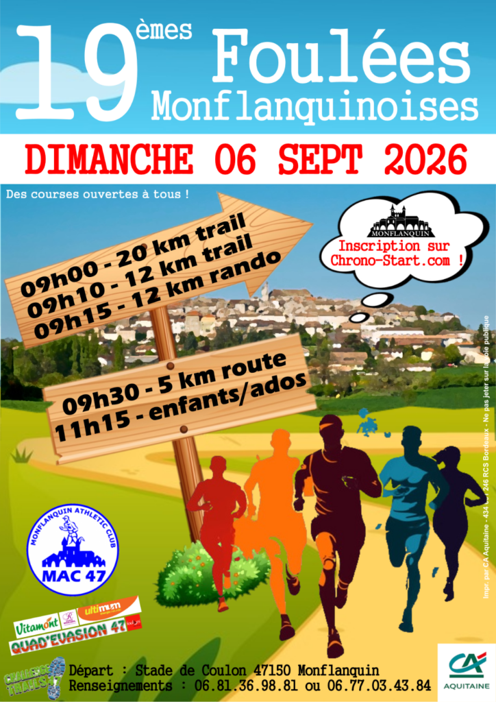 🏃 Foulées Monflanquinoises 2026 — C’est reparti !