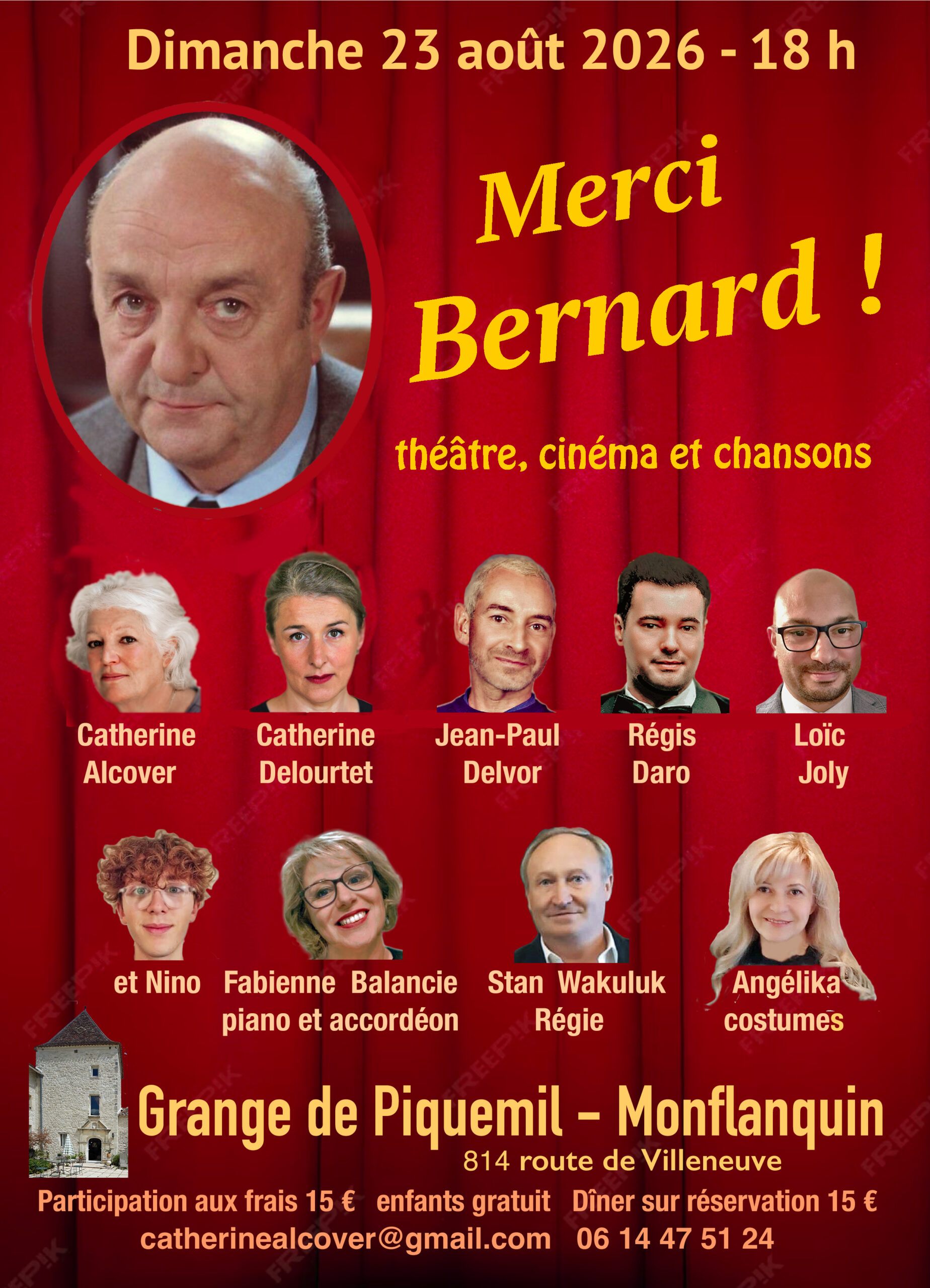 SPECTACLE : MERCI BERNARD !