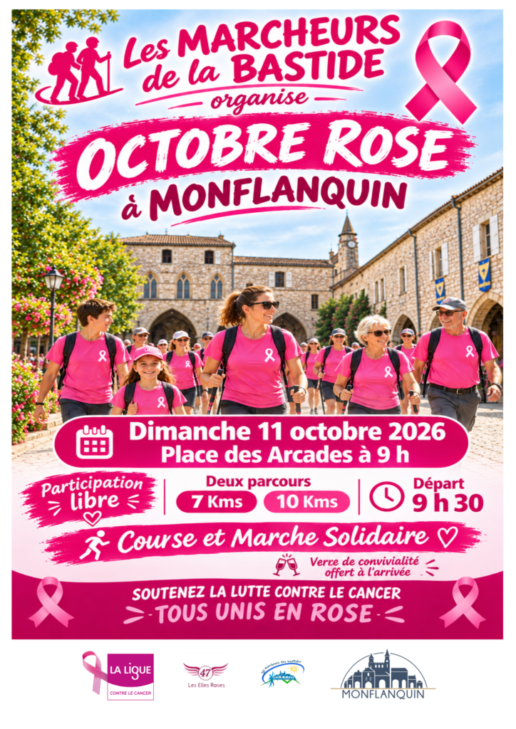 **OCTOBRE ROSE À MONFLANQUIN**